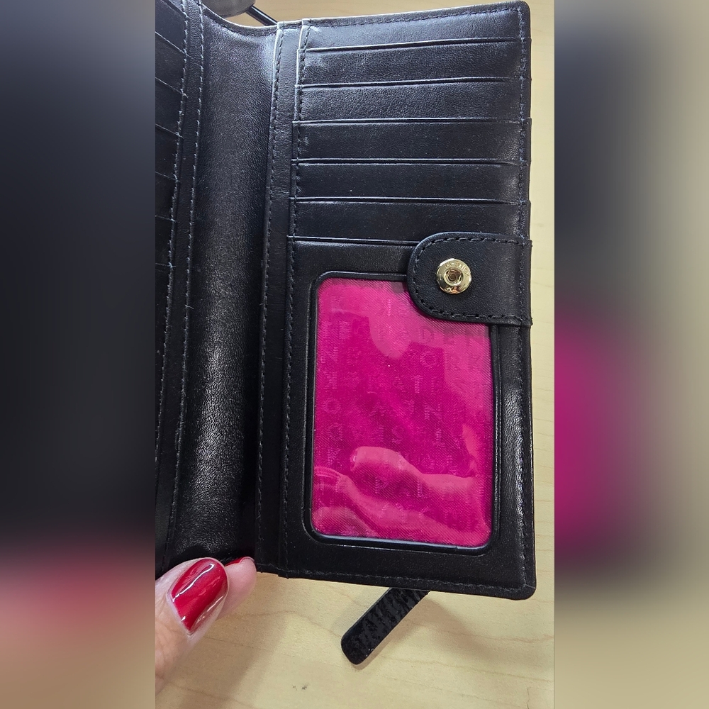 Kate Spade Monochrome Striped Bi-Fold Wallet - Picture 6 of 7